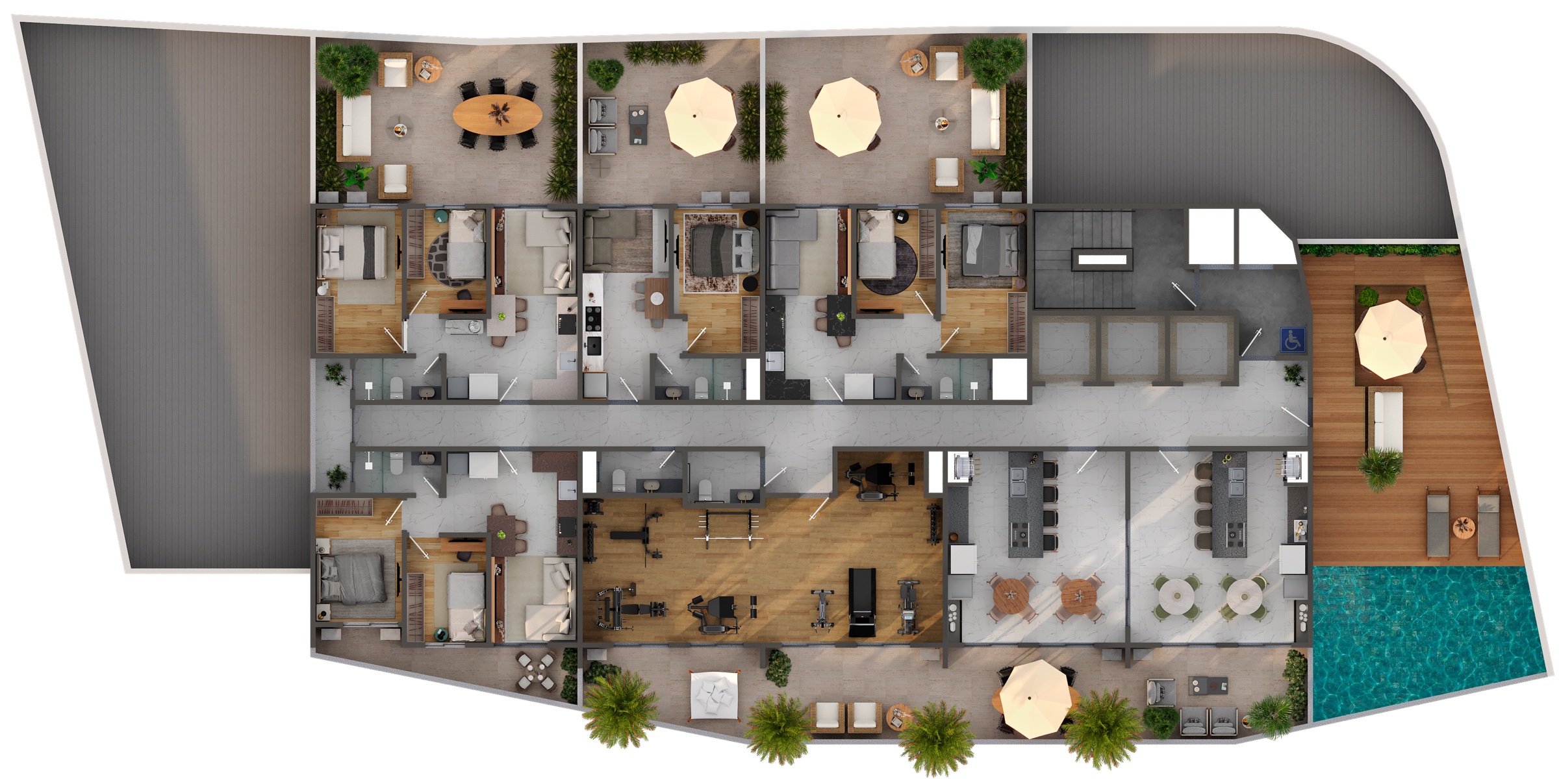 Planta do pavimento diferenciado - Vicenza Residenze