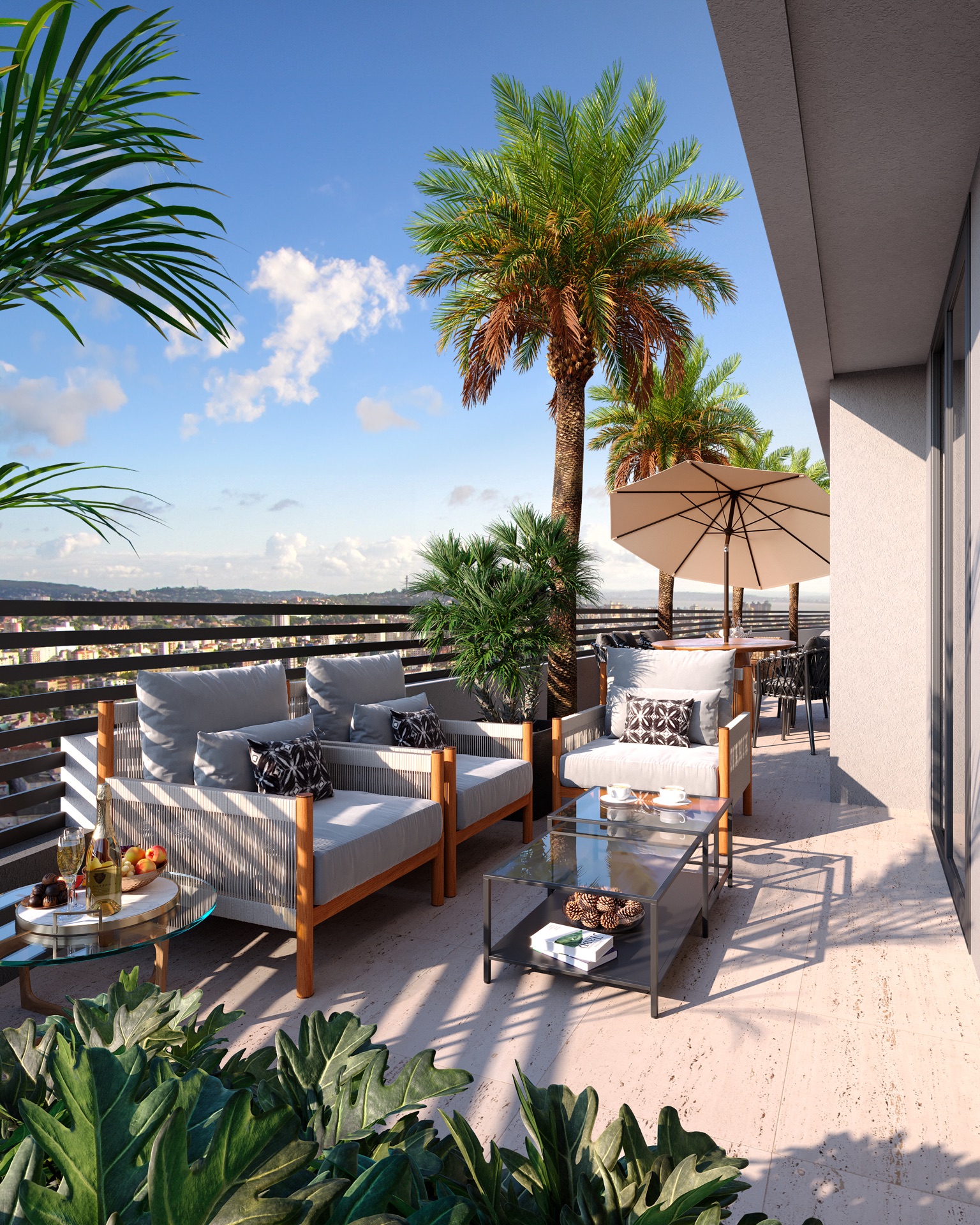 Terraço com espaço gourmet Vicenza Residenze